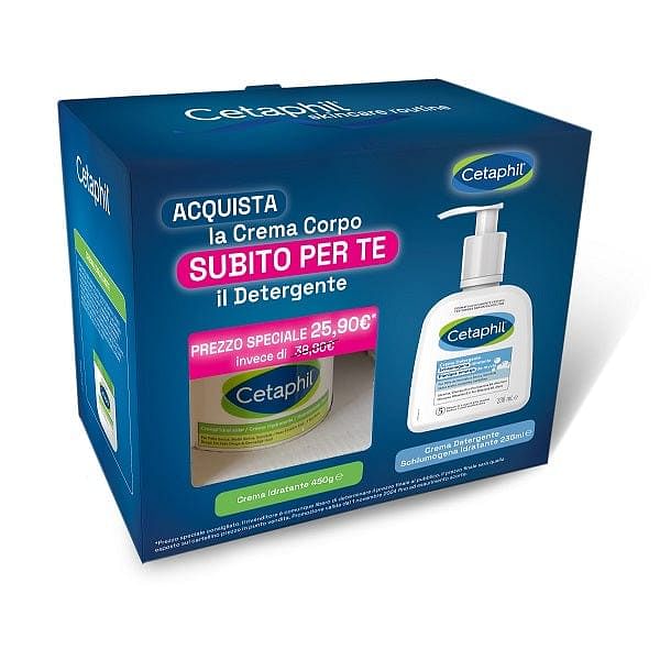 Cetaphil Bipack 1 Crema 450 G + 1 Detergente Schiumogeno Quotidiano 236 Ml