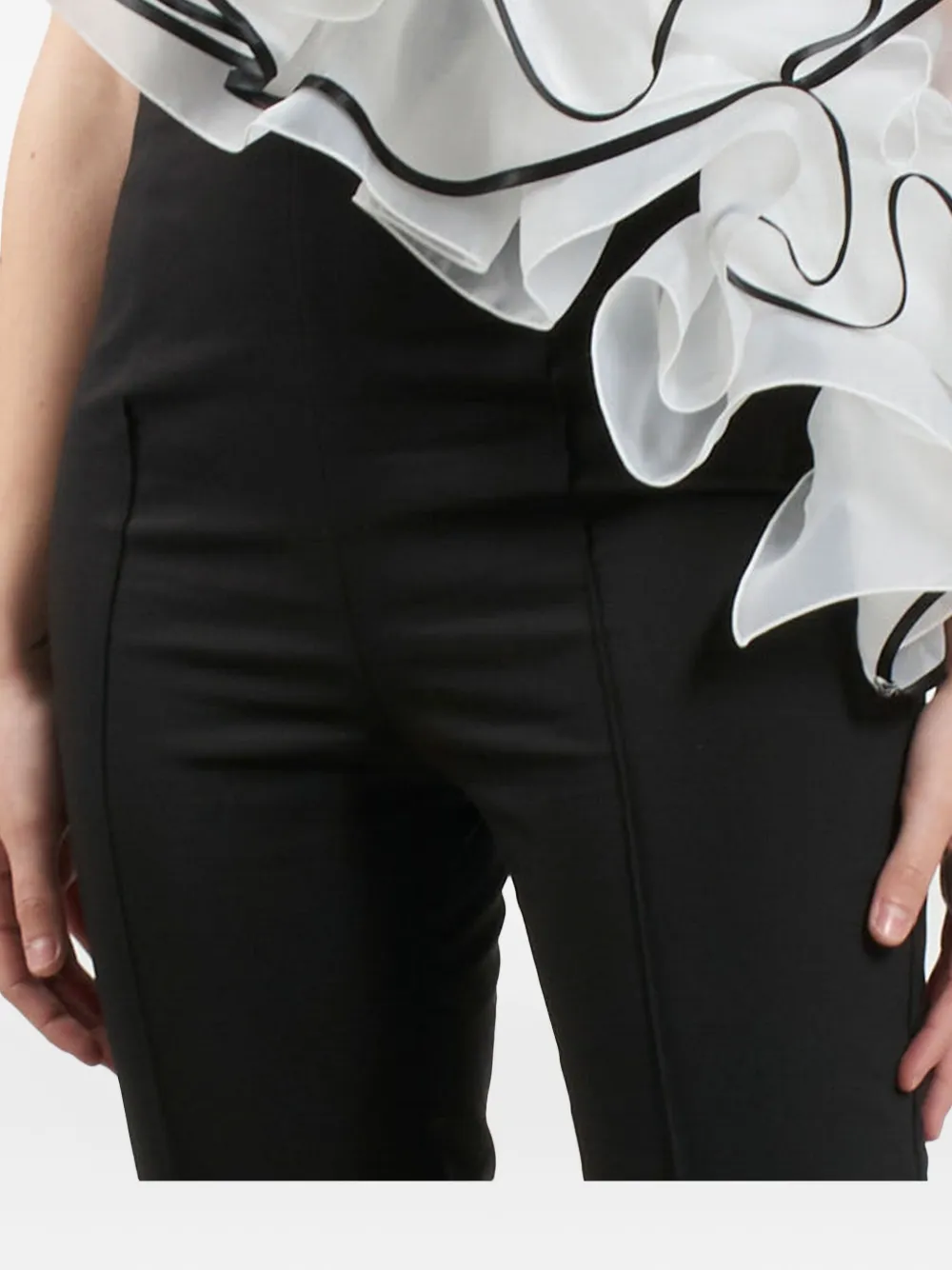 Babylone Paris ruffled-detail jumpsuit - Nero