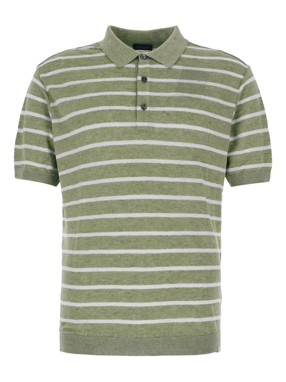 Paul & Shark striped linen polo shirt - Verde