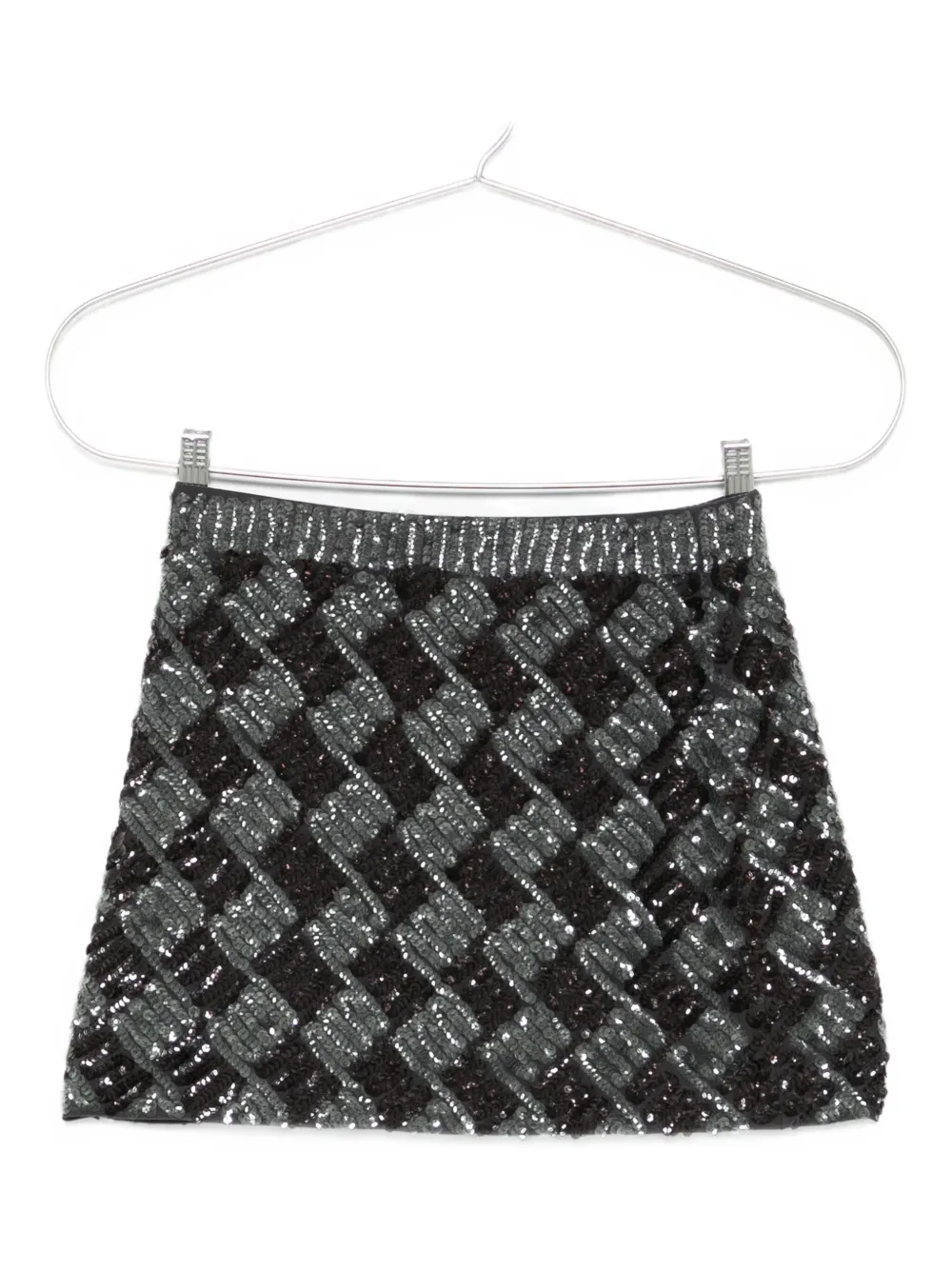 P.A.R.O.S.H. sequin-embellished mini skirt - Grigio
