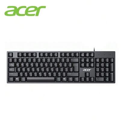 Tastiera cablata ACER, tastiera da ufficio, tastiera per computer portatile, tastiera per PC, resistente agli schizzi, feedback tattile classico, mode