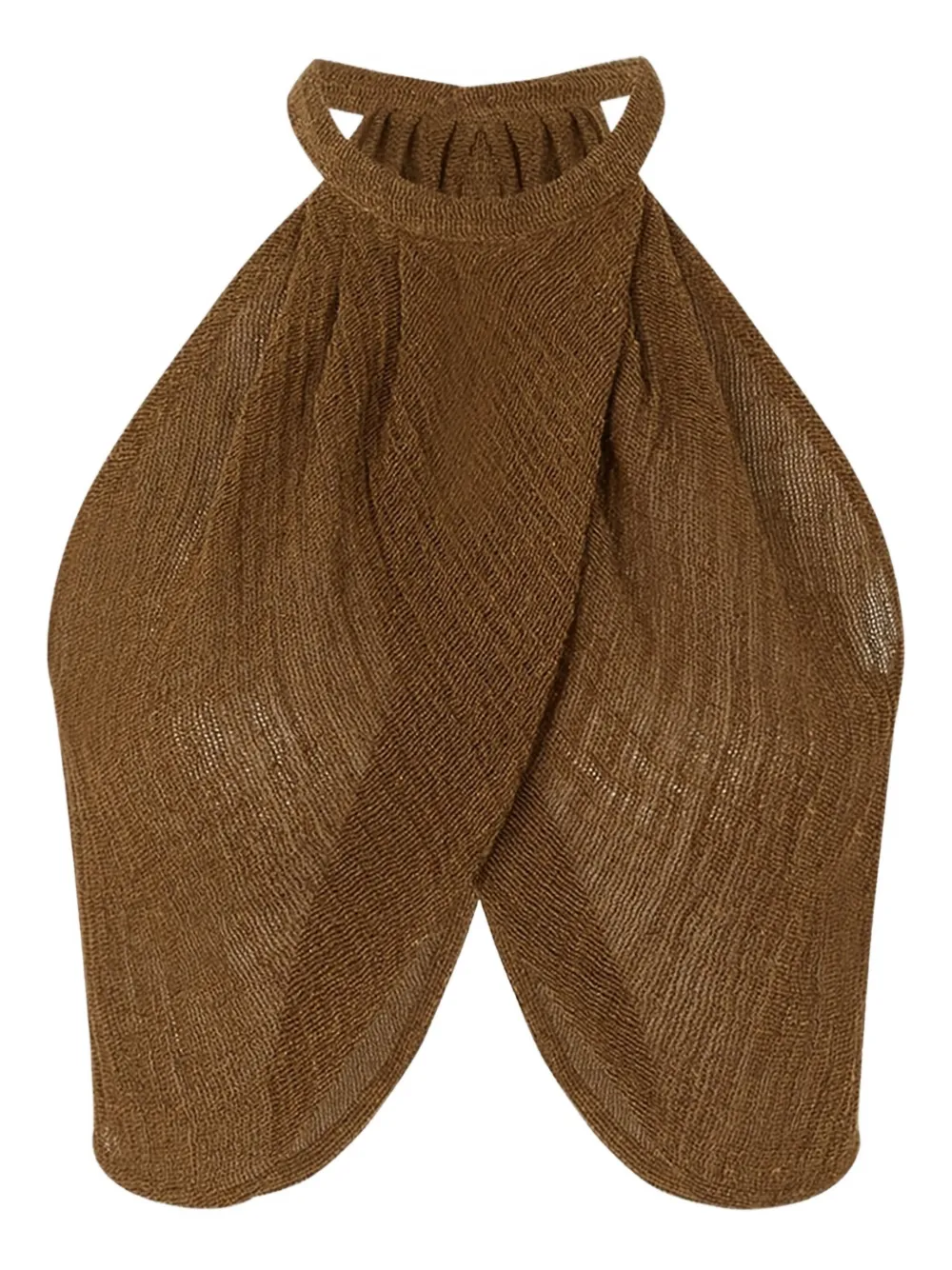 Le Kasha Alger linen top - Marrone