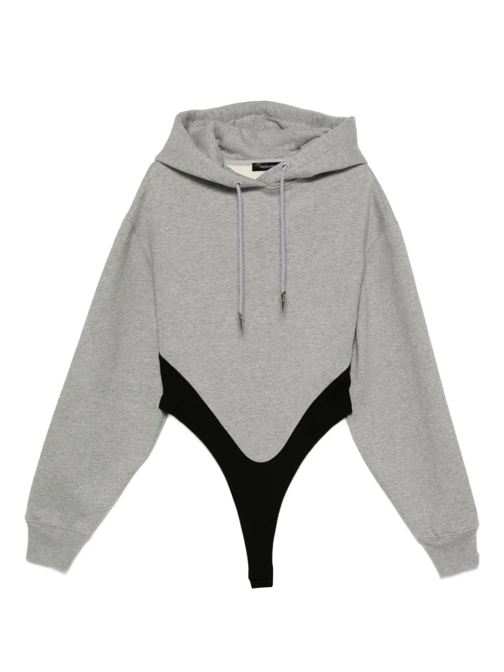 Mugler hooded bodysuit - Grigio