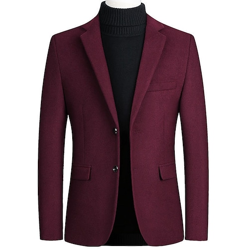 Per uomo Cappotto invernale Cappotto Trench Giornaliero Inverno Poliestere Tenere al caldo Lavabile Capispalla Abbigliamento Lavoro Giacche Tinta unit