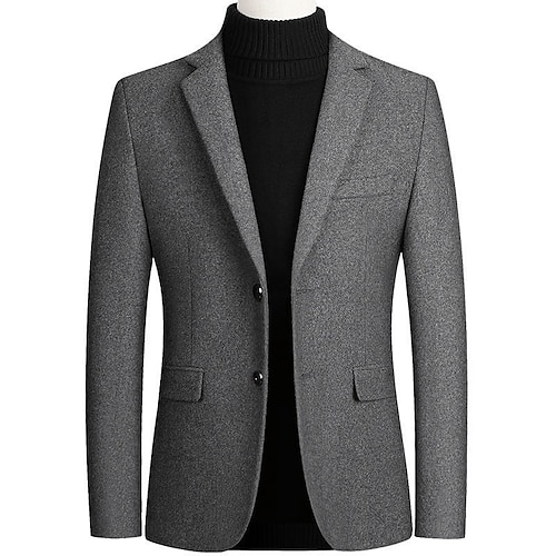 Per uomo Cappotto invernale Cappotto Trench Giornaliero Inverno Poliestere Tenere al caldo Lavabile Capispalla Abbigliamento Lavoro Giacche Tinta unit