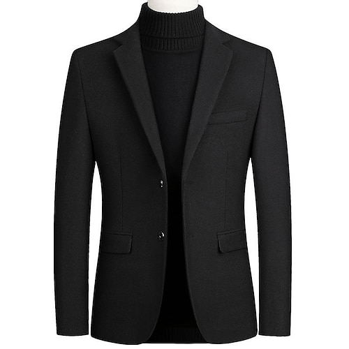 Per uomo Cappotto invernale Cappotto Trench Giornaliero Inverno Poliestere Tenere al caldo Lavabile Capispalla Abbigliamento Lavoro Giacche Tinta unit