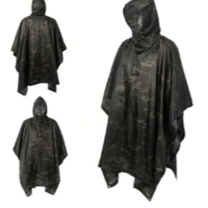 Impermeabile militare da uomo con cerniera, impermeabile mimetico, impermeabile da uomo, impermeabile da donna, tenda da sole, poncho antipioggia per
