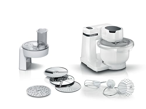 Bosch Mums2Aw01 - Robot Da Cucina Serie 2, 700 W, Con 5 Dischi In Acciaio Inox, Colore: Bianco
