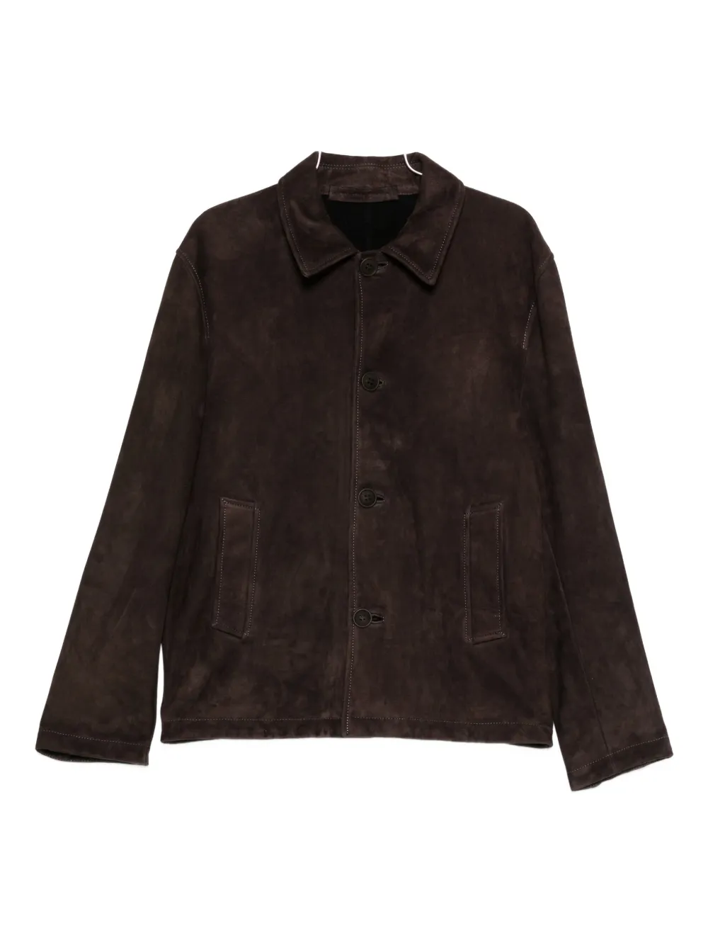 Salvatore Santoro button-fastening suede jacket - Marrone