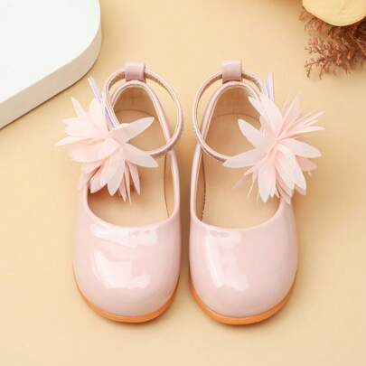 1 Paio di loafer primaverili da bambina, scarpe da bambina neonata e bambina piccola da esterno piatte e graziose, scarpe da principessa in pizzo di m