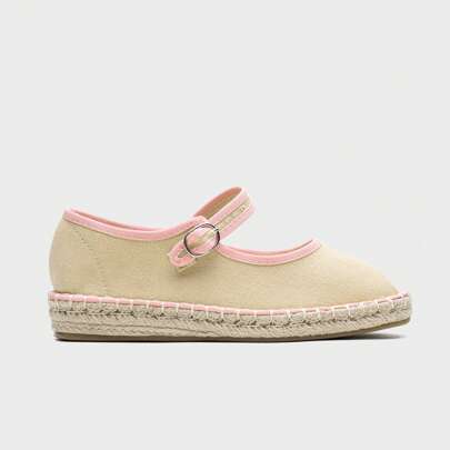 Espadrillas piatte Mary Jane in tela, Mary Jane basse da donna