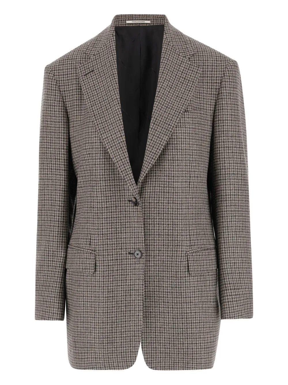 Tagliatore houndstooth single-breasted blazer - Marrone