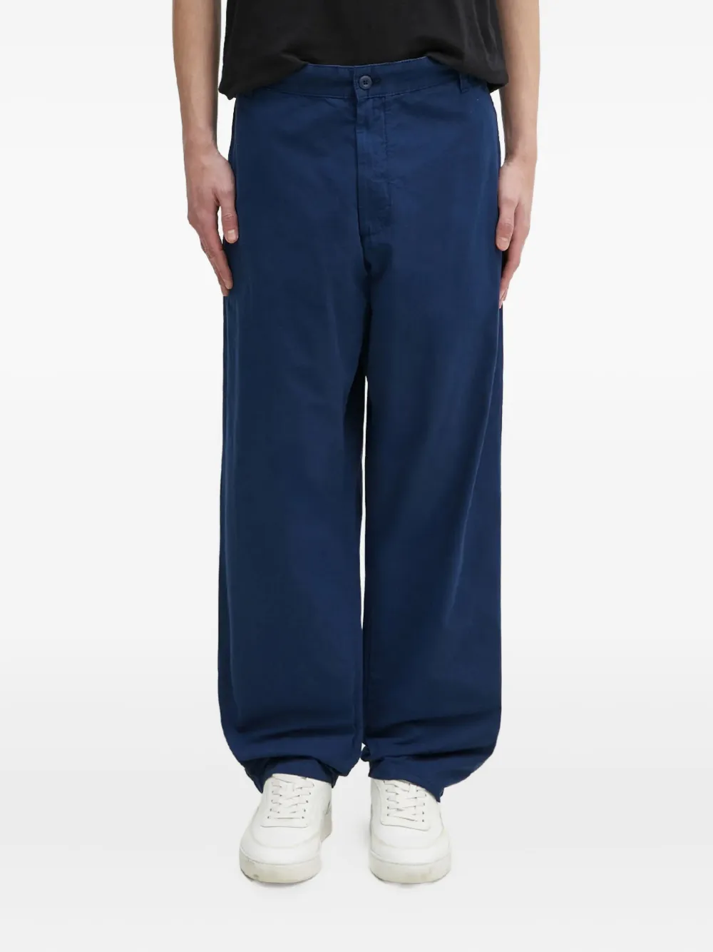 Carhartt WIP logo-patch trousers - Blu