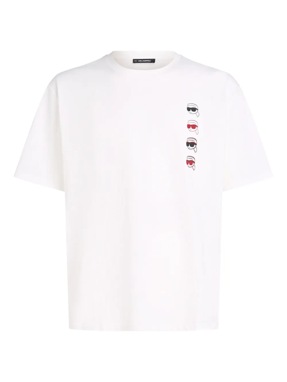 Karl Lagerfeld Ikon fusion relaxed-fit t-shirt - 100 WHITE