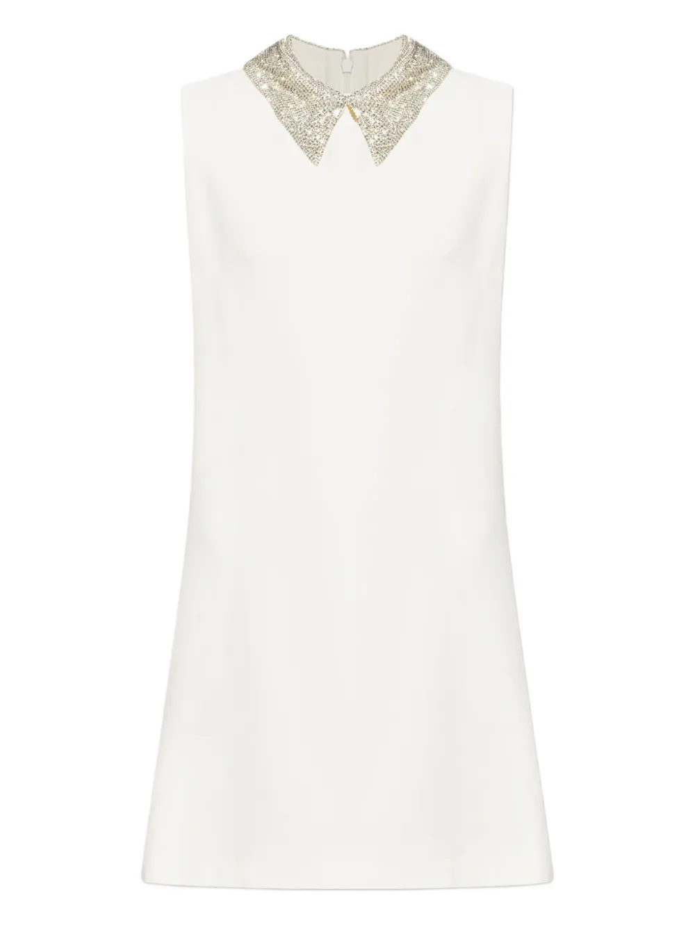 Versace embellished-collar sleeveless mini dress - Toni neutri