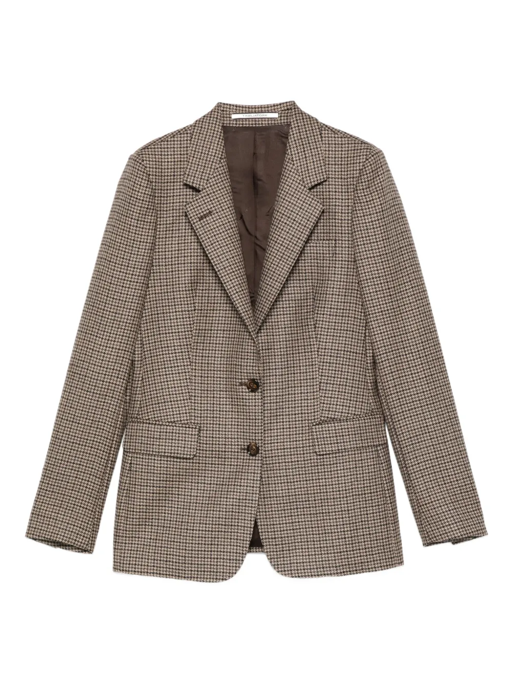 Tagliatore houndstooth wool blazer - Marrone