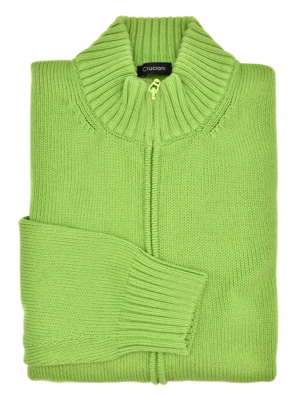 Cruciani zip-up cotton cardigan - Verde