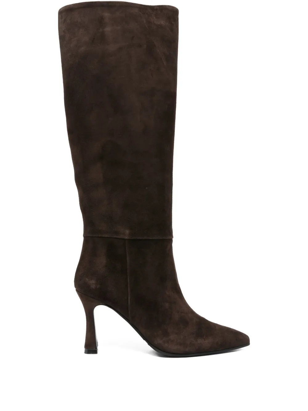 Evaluna 90mm suede pointed-toe knee-high boots - Marrone