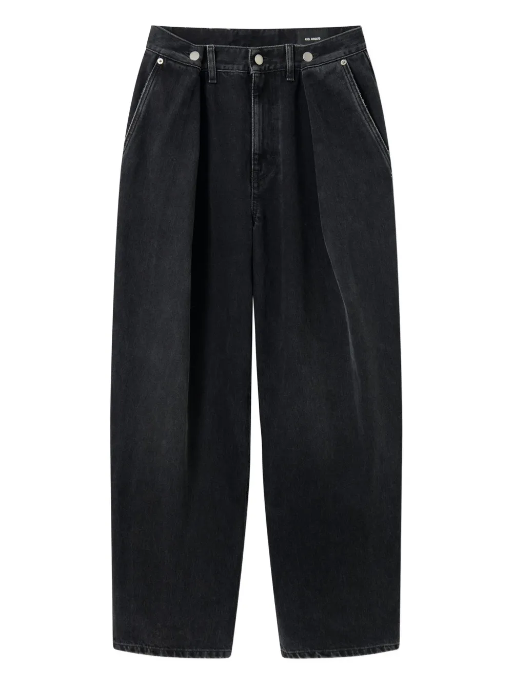 Axel Arigato pleated-pockets wide-leg jeans - Grigio