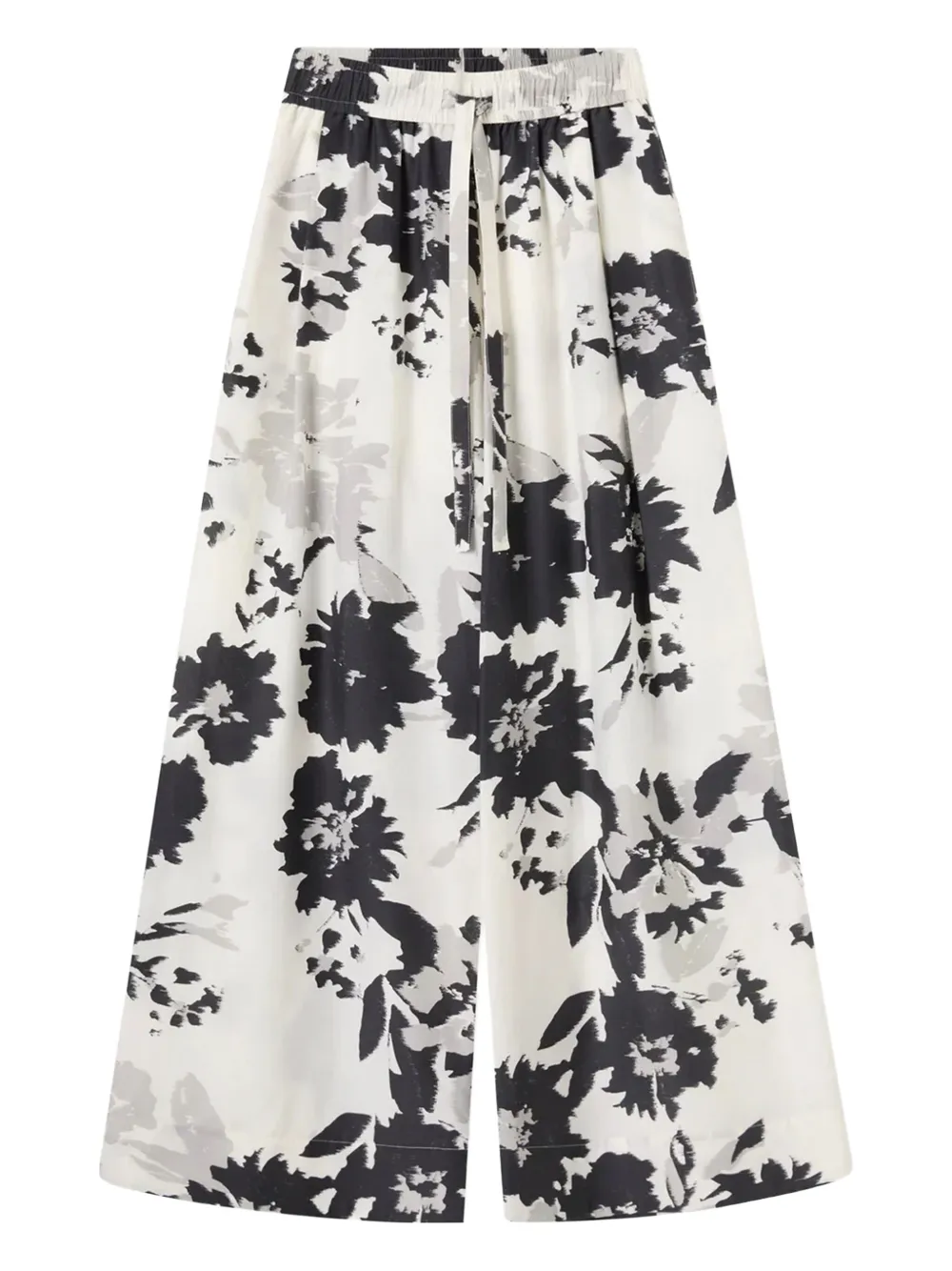 Lee Mathews floral-print wide-leg trousers - Bianco