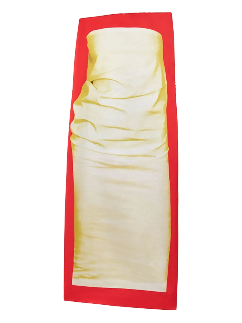 LOEWE bustier print dress - Toni neutri