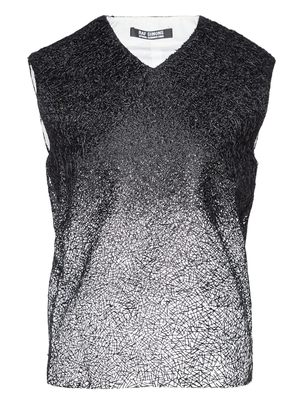 Raf Simons dégradé vest - Nero