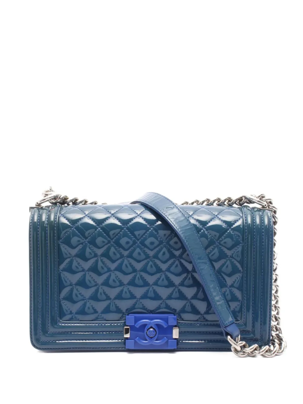 CHANEL Pre-Owned 2014-2015 Boy Chanel shoulder bag - Blu