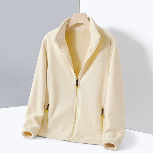 Per donna Giacca da escursionismo Giacca in Pile Giacca termica Inverno All'aperto Calore Termico Top Bianco Rosa Viola scuro Viola