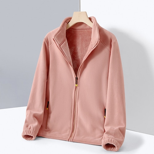 Per donna Giacca da escursionismo Giacca in Pile Giacca termica Inverno All'aperto Calore Termico Top Bianco Rosa Viola scuro Viola