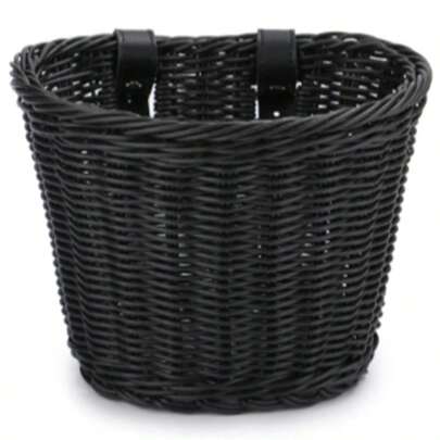 Cestino per bicicletta Rens Cestino per bicicletta in plastica intrecciata Cestino per bicicletta Cestino in vimini Cestino anteriore per bicicletta Z