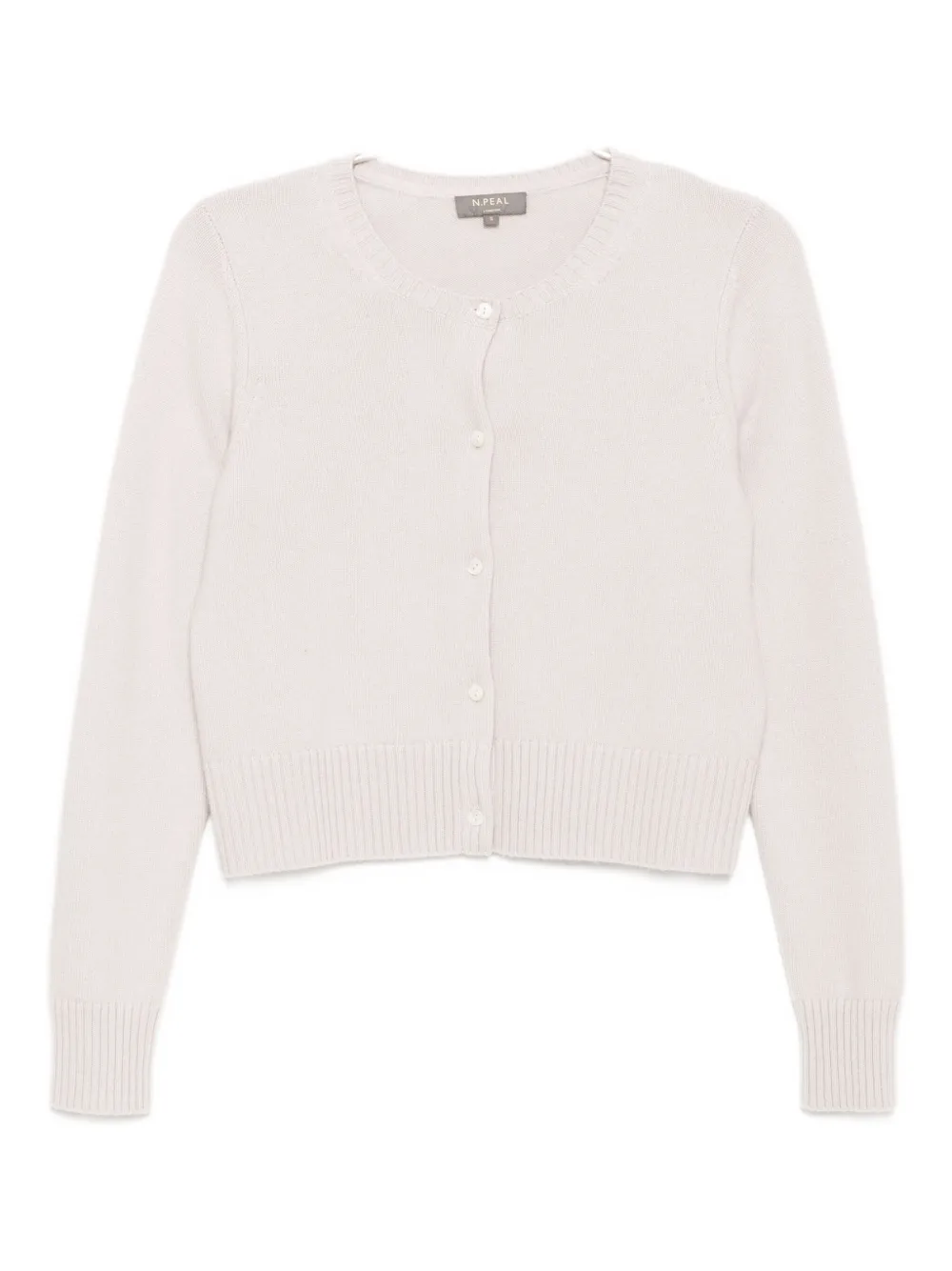 N.Peal Chunky Crop cardigan - Grigio