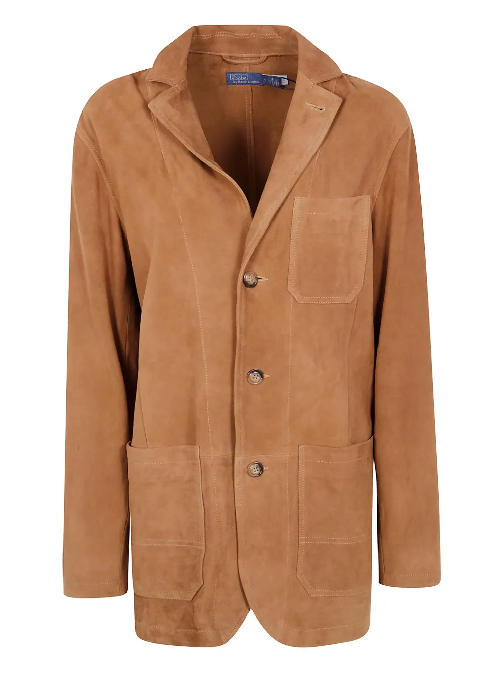 Polo Ralph Lauren suede three-button jacket - Marrone