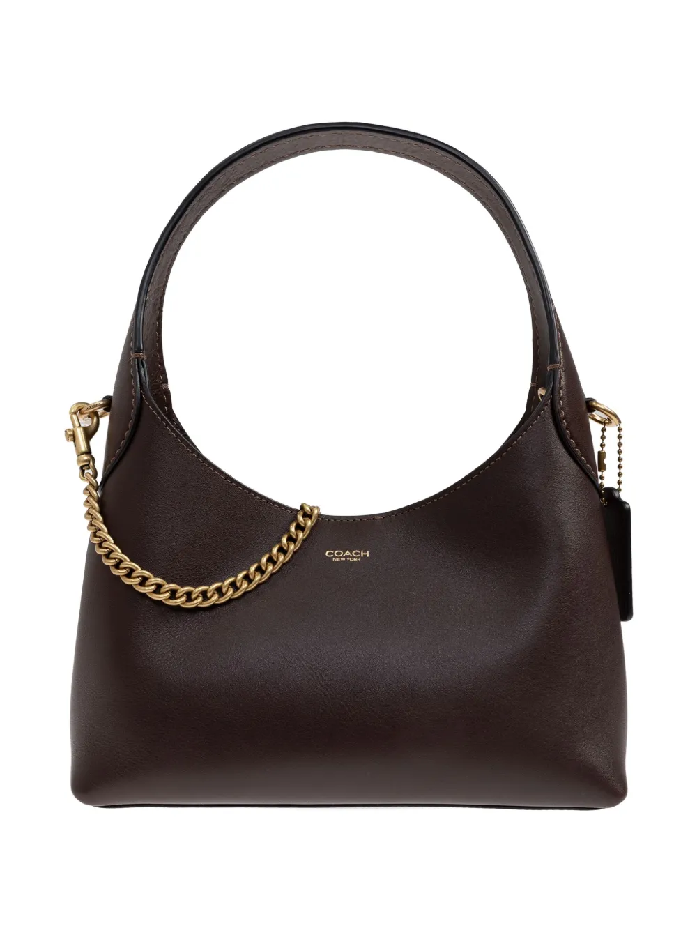 Coach half-moon chain-strap tote bag - Marrone