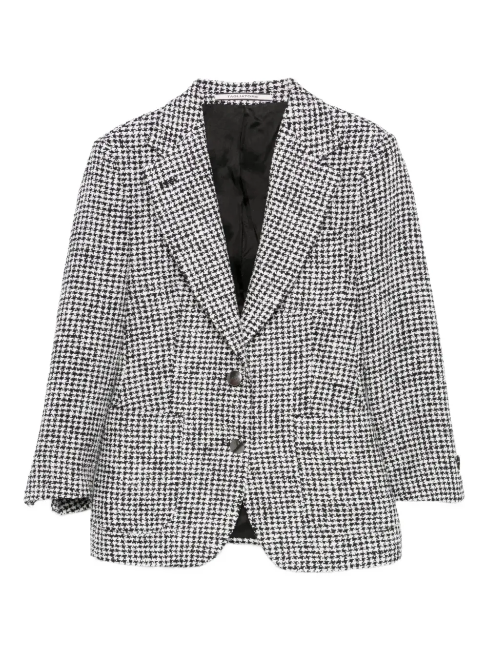 Tagliatore houndstooth single-breasted blazer - Nero