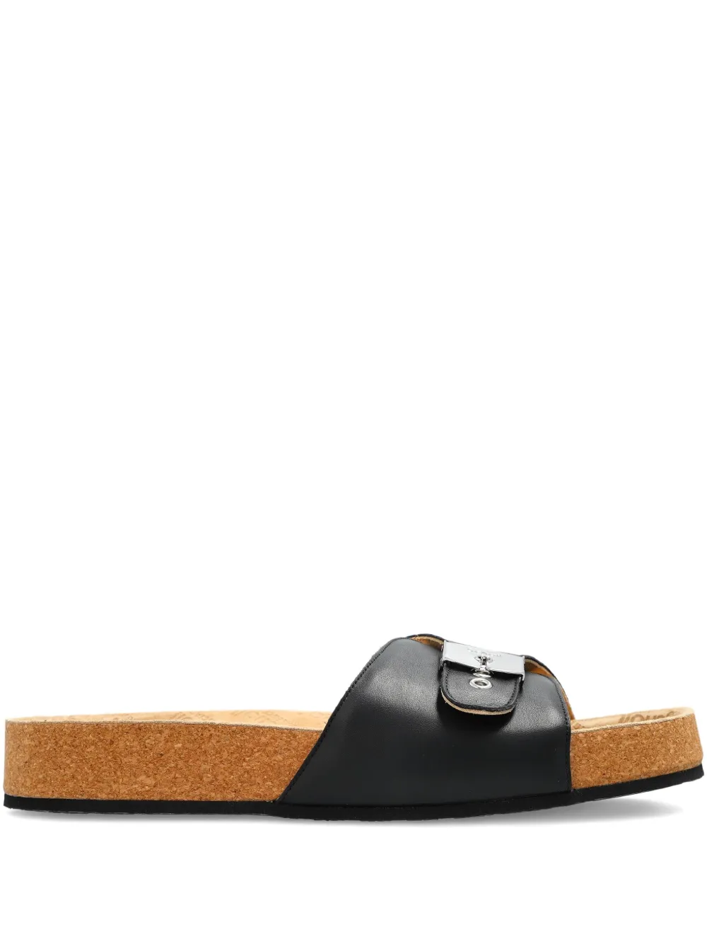 Balenciaga buckle-fastening leather slides - Nero