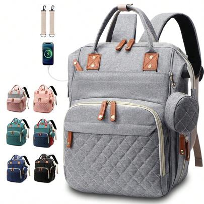 Zaino fasciatoio, borsa per il bambino, borsa fasciatoio per papà e mamma, 16 tasche, porta ciuccio, borsa fasciatoio unisex grande per i viaggi