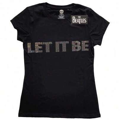 The Beatles | Official Ladies Band T-Shirt | Let It Be (Diamante) - 24-Hour Fast Shipping!