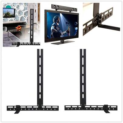 Supporto per Soundbar, Montaggio TV Soundbar Universale, Adatto a Soundbar fino a 10 kg, Soundbar bracket, Estendibile e Robusto, Compatibile Nero