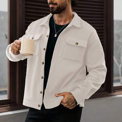 Giacca casual corta in maglia, abbigliamento autunnale da uomo, cappotto invernale da uomo, cappotto verde