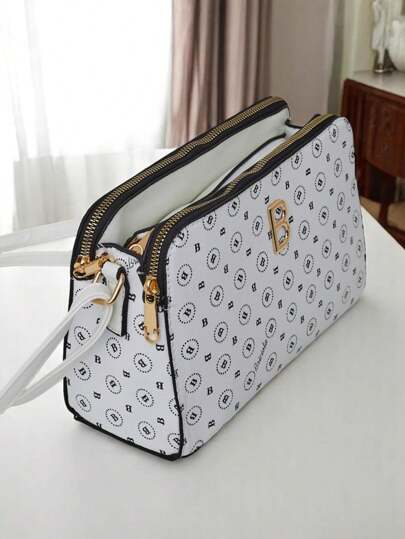 Bolso pequeño de piel Royalfashion con estampado Viva Linea