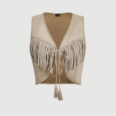 Giacca donna con frange stile bohémien anni '70, giacca da donna autunnale, giacca donna autunnale, giacca western, giacca da cowboy