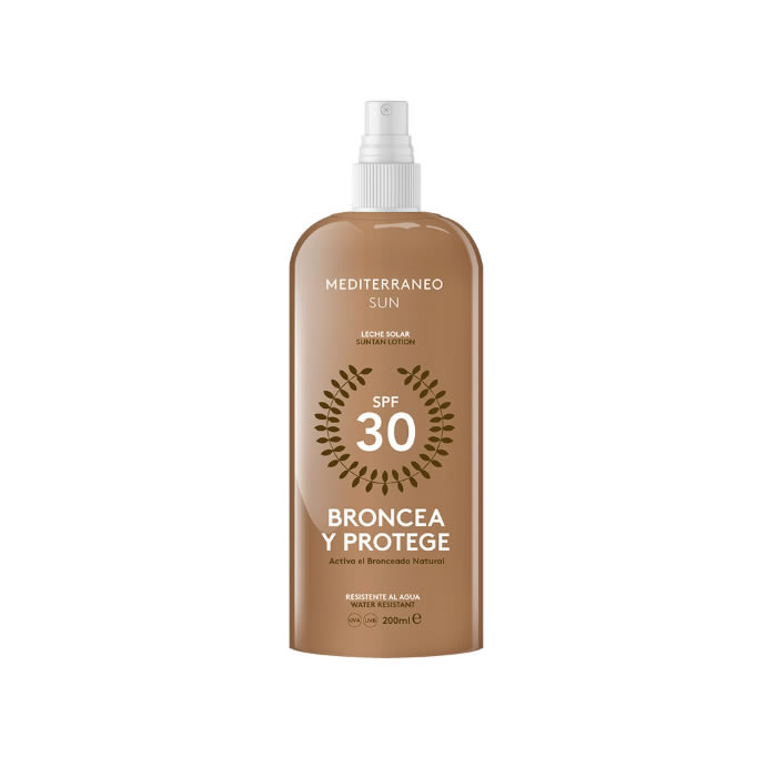 Mediterraneo Sun Broncea Y Protege Suntan Lotion Spf30 200ml