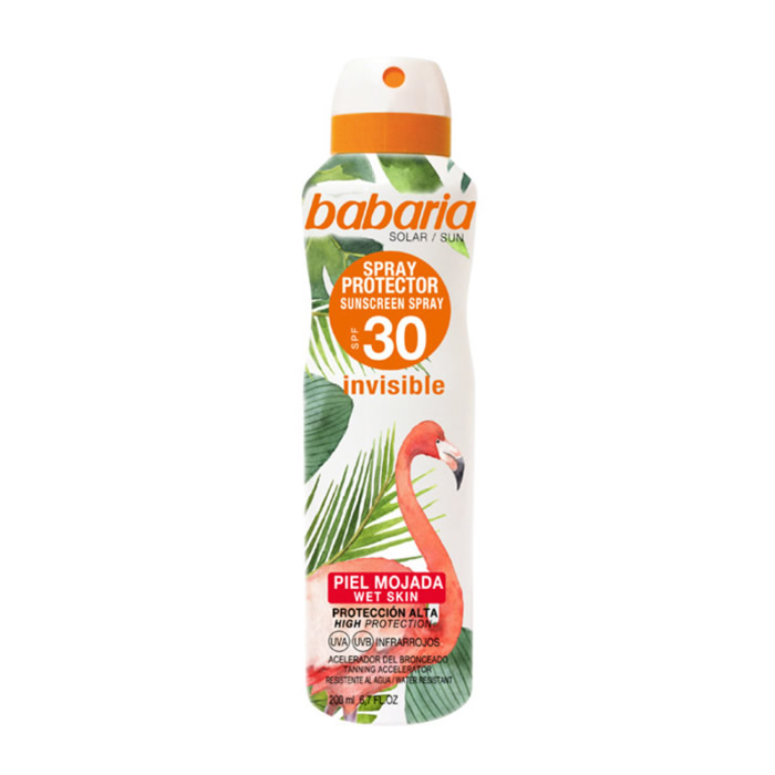 Babaria Tropical Sun Sunscreen Spray Invisible Wet Skin Spf30 200ml