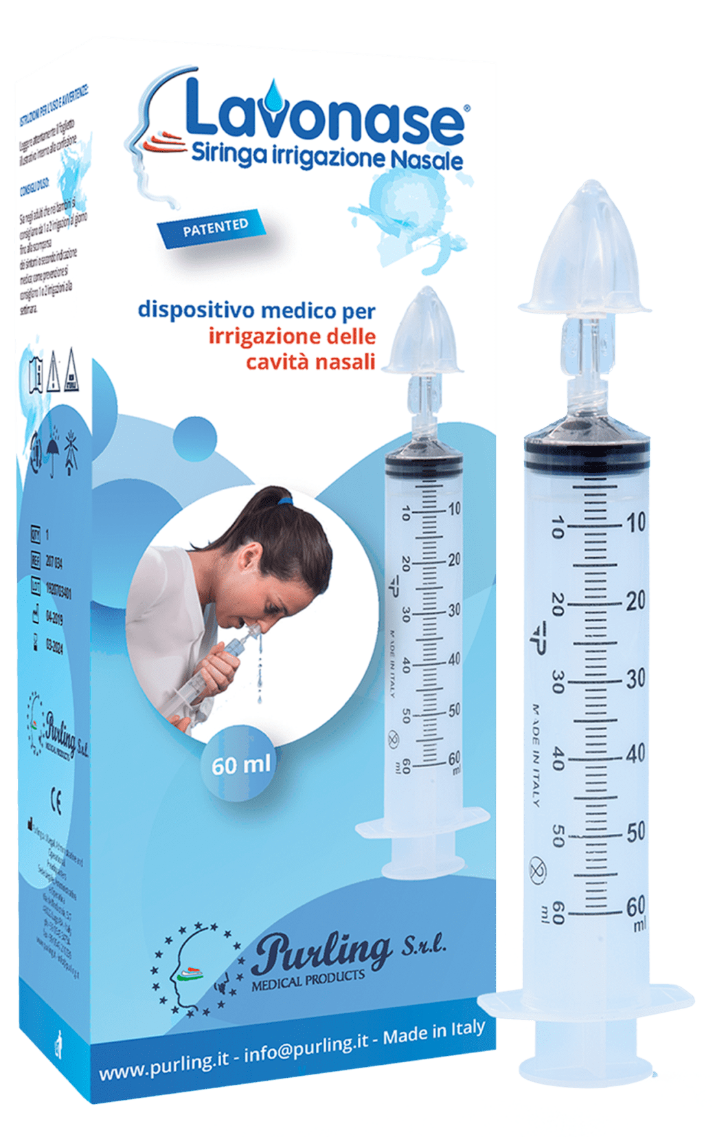 Lavonase Siringa Irrigazione Nasale Purling 60ml