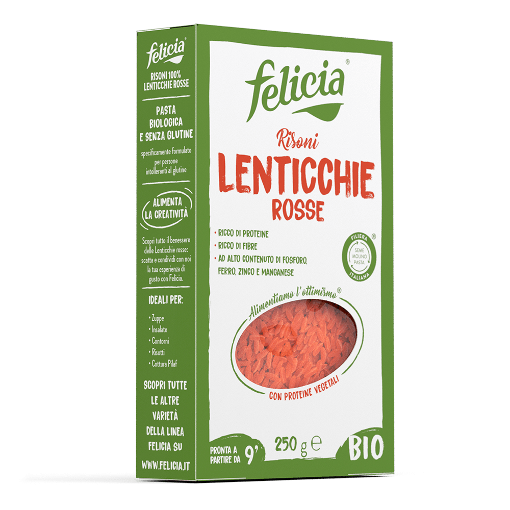 Risoni di Lenticchie Rosse Bio Felicia 250g