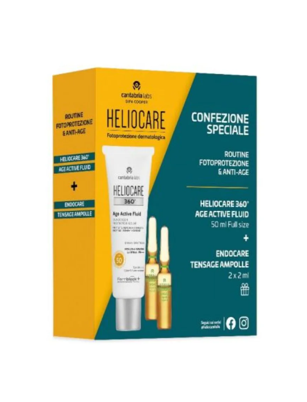 Heliocare 360° Age Active Fluid + Endocare Tensage Cantabria Labs 1 Set