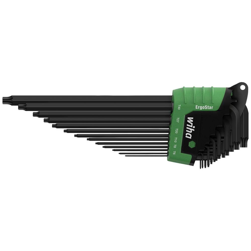 Wiha MagicSpring TORX Kit di chiavi a brugola T 5, T 6, T 7, T 8, T 9, T 10, T 15, T 20, T 25, T 27, T 30, T 40, T 45 13 parti