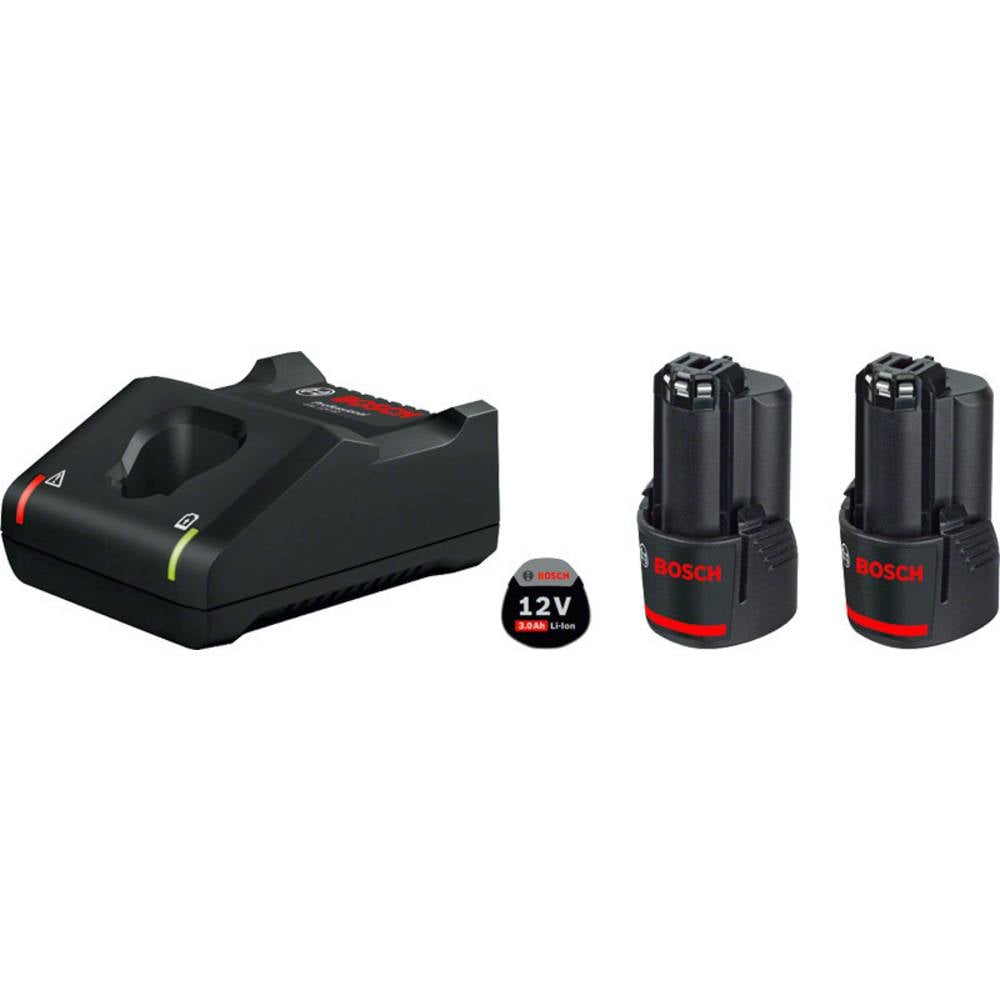 Bosch Professional GAL 12V-40 + 2x GBA 12V 3.0Ah 1600A019RD Batteria dellutensile e caricabatterie 12 V 3 Ah Li-Ion