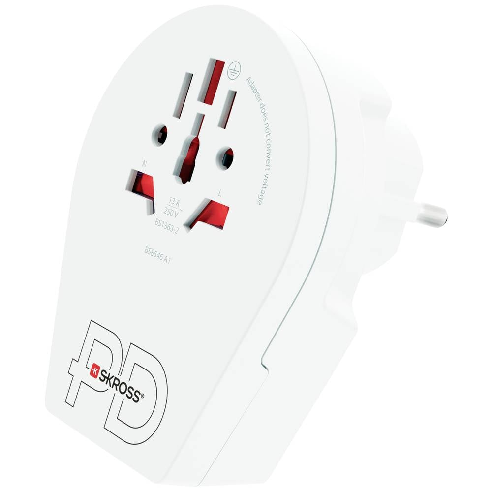 Skross 1.500290 Adattatore da viaggio Country Adapter World to Europe USB C20PD