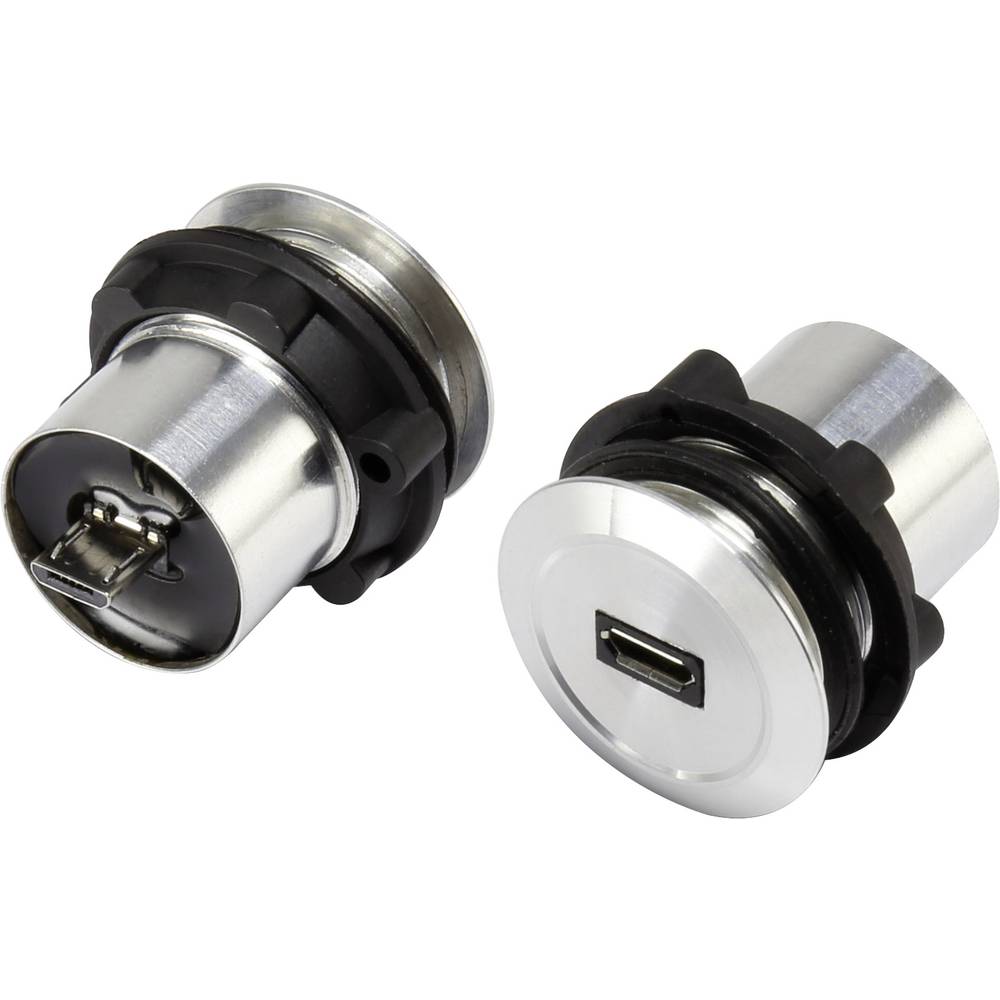 TRU COMPONENTS Micro USB-01 Presa da incasso micro USB 2.0 Presa Presa micro USB e spina micro USB Contenuto: 1 pz.